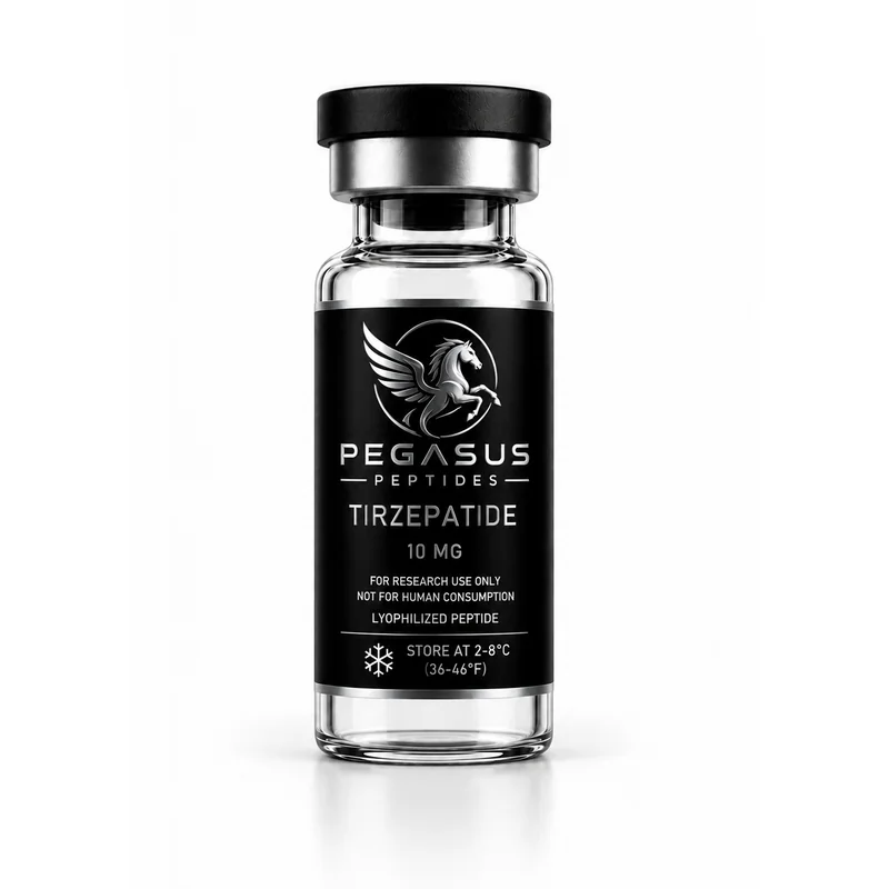 Pegasus Peptides Tirzepatide 10mg research peptide vial