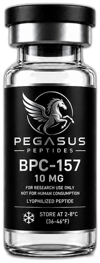 BPC-157 10mg — Pegasus Peptides research-grade peptide vial